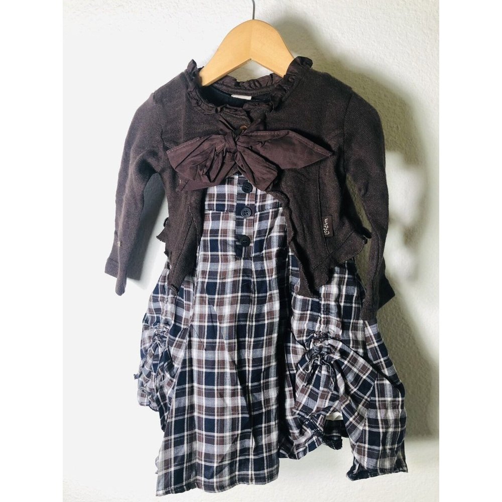 Jottum NWT  18 M Koroza Shift w Bolo Retail $232 Detailed Fall Plaids Holiday